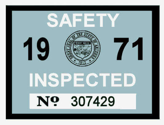 (image for) 1971 Arizona Inspection Sticker